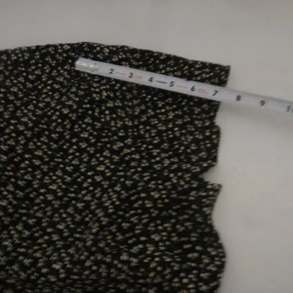 Madewell Women Button-Wrap Dress in Playground Posies Dress Size L Black Floral - Picture 13 of 16